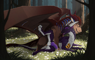 anal anal_penetration balls claws countershade_torso countershading duo erection feet feral feral_on_feral feral_penetrated feral_penetrating feral_penetrating_feral forest genitals horn male male/male male_penetrated male_penetrating male_penetrating_male outside penetration penile penile_penetration penis penis_in_ass plant sex smile tail teeth toes tongue tree wings sterr mythology wings_of_fire equinox_(equinoxie) dragon mythological_creature mythological_scalie nightwing_(wof) scalie 2026 animated digital_drawing_(artwork) digital_media_(artwork) hi_res