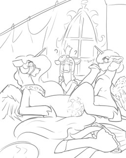 animal_genitalia animal_penis equine_genitalia equine_penis female feral genitals group gynomorph horn inside intersex male messy_room penis wings cocaine_(artist) conditional_dnp friendship_is_magic hasbro my_little_pony mythology princess_celestia_(mlp) princess_coke royal_guard_(mlp) equid equine horse mammal mythological_creature mythological_equine pony winged_unicorn zebra 4:5 absurd_res hi_res