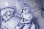 anthro bed bedroom bedtime_story black_nose book daww domestic_scene duo furniture hair male pillow smile young kokoro-tokoro nintendo star_fox fox_mccloud marcus_mccloud canid canine fox mammal 2020 3:2 hi_res father_(lore) father_and_child_(lore) father_and_son_(lore) parent_(lore) parent_and_child_(lore) parent_and_son_(lore) son_(lore)