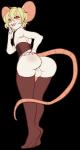 anthro anus backsack balls biped blonde_hair blush butt clothing erection femboy fur genitals hair humanoid_genitalia humanoid_penis legwear looking_at_viewer male open_mouth orange_eyes penis pink_nose presenting simple_background smile solo spank_marks stockings teasing thigh_highs transparent_background white_body white_fur teil lynn_white mammal mouse murid murine rodent 2018 alpha_channel digital_media_(artwork) hi_res