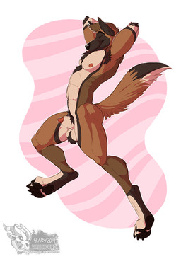 animal_genitalia animal_penis anthro armpit_hair ball_tuft balls body_hair canine_genitalia canine_penis genitals hairy_balls hands_behind_head male nipples nude pecs penis penis_tip pubes sheath solo standing tail tuft vallhound rowan_shep canid canine canis domestic_dog german_shepherd herding_dog mammal pastoral_dog