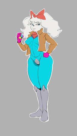 anthro blue_eyes bomb boots bow_ribbon clothing crotch_armor erect_nipples explosives female flight_suit footwear fur gloves grenade handwear jacket nipple_outline nipples scarf shoes simple_background solo topwear weapon white_body white_fur sevonteroo nintendo star_fox fay_(star_fox) bird_dog canid canine canis domestic_dog hunting_dog mammal spaniel 9:16 hi_res