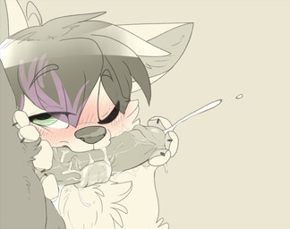 ambiguous_gender anthro anthro_on_anthro balls blush bodily_fluids body_worship claws cum cumshot duo ejaculation erection fellatio foreskin fur genital_fluids genital_worship genitals green_eyes humanoid_genitalia humanoid_penis male male/ambiguous one_eye_closed oral orgasm pawpads paws penile penis penis_worship retracted_foreskin sex sideways_oral tongue tongue_out vein backsash sash_(backsash) canid canine canis mammal wolf 2018 digital_drawing_(artwork) digital_media_(artwork) hi_res monochrome