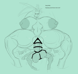 areola asking asking_another balls big_areola big_balls big_breasts big_nipples big_penis blue_background breasts censor_bar contact_onomatopoeia dialogue duo ellipsis female for_a_head genitals huge_areola huge_balls huge_breasts huge_nipples huge_penis human_penetrating hyper hyper_balls hyper_breasts hyper_genitalia hyper_penis impact_onomatopoeia ineffective_censorship male male/female navel nipples nude on_bottom on_top onomatopoeia open_mouth penetration penile penile_penetration penis penis_in_vagina plant plap puffy_areola puffy_nipples question question_mark reverse_cowgirl_position sex simple_background small_waist sound_effects tag_question text thick_thighs vaginal vaginal_penetration vulva tasteofchoklit blaster_master kanna_(blaster_master) elemental_creature elemental_humanoid flora_fauna human humanoid mammal object_head plant_humanoid 2022 absurd_res censored digital_media_(artwork) english_text hi_res sketch