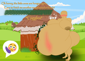 abdominal_bulge after_vore areola aroused aroused_by_another aroused_face aroused_onlooker asking asking_another belly belly_blush belly_overhang belly_rolls big_areola big_belly big_breasts big_butt blue_sky blush body_blush breasts burping burping_while_talking butt caveman churn churning cloud couples curvy_figure digested digestion digestion_noises duo eggplant eggplant_emoji emoji erection exposed_areola exposed_belly exposed_chest fatal_vore female female_pred feral field flirting food fruit giggle giggling glug grass growling holidays huge_belly huge_breasts huge_butt humanoid_pred hungry husband husband_and_wife hut imminent_vore innuendo lewd_symbolism looking_at_another looking_at_partner married_couple mass_vore mature_female multiple_prey navel navel_blush nipples non-mammal_nipples nude nude_female nude_humanoid nude_pred obese obese_female obese_humanoid observer observing outie_navel overweight overweight_female overweight_humanoid partner pear-shaped_figure plant post_vore_weight_gain pregnant pregnant_female pregnant_humanoid prehistoric requesting rumbling_stomach sagging_breasts same_size_vore sky slightly_chubby slorsh slosh sloshing sloshing_belly sloshing_breasts speech_bubble talking_to_another talking_to_partner unseen_prey venus_figure vore vore_request weight_gain wide_hips wife willing_pred mandro22 mayternity mayternity_2026 mother's_day venus_of_willendorf cro_magnon deity elephantid extinct felid humanoid mammal mammoth prehistoric_species proboscidean saber-toothed_tiger sabertooth_feline smilodon woolly_mammoth absurd_res hi_res