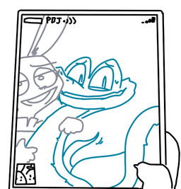 anthro arm_around_partner bodily_fluids buckteeth female feral first_person_view group interspecies male nervous nervous_smile nervous_sweat open_mouth phone_screen simple_background sweat sweatdrop tail tail_motion teeth text video_call white_background the_weaver disney zootopia bonnie_hopps gary_de'snake judy_hopps stu_hopps lagomorph leporid mammal rabbit reptile scalie snake 2025 colored_line_art digital_drawing_(artwork) digital_media_(artwork) low_res