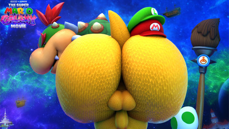anthro backsack balls brush butt butt_focus clothing egg genitals hat headgear headwear looking_at_viewer looking_back male non-mammal_balls nude paintbrush penis presenting presenting_balls presenting_hindquarters presenting_penis presenting_to_viewer solo teasing teasing_viewer young doommusk mario_bros nintendo the_super_mario_galaxy_movie bowser_jr. koopa reptile scalie 16:9 4k absurd_res hi_res widescreen