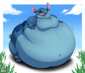 3_toes 4_fingers anthro belly big_belly blue_body blue_claws blue_fur claws cloud fangs feet finger_claws fingers fur grass huge_belly hyper hyper_belly immobile looking_at_viewer male morbidly_obese morbidly_obese_anthro morbidly_obese_male navel notched_ear nude obese obese_anthro obese_male open_mouth outside overweight overweight_anthro overweight_male plant sand sky skyscape smile smiling_at_viewer solo tail teeth toe_claws toes tongue tongue_out dino.d.dice disney lilo_and_stitch stitch_(lilo_and_stitch) alien experiment_(lilo_and_stitch) 2025 hi_res signature