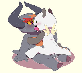 2_horns 5_fingers anthro anthro_on_anthro anthro_penetrated anthro_penetrating anthro_penetrating_anthro balls black_horn blush bodily_fluids chibi claws cum cum_from_ass cum_in_ass cum_inside cum_splatter cute_fangs duo fangs fingers from_front_position genital_fluids genitals grey_balls horn lotus_position male male/male male_on_bottom male_on_top male_penetrated male_penetrating male_penetrating_male markings on_bottom on_top open_mouth orange_body orange_markings orange_scales penetration pink_eyes pink_tongue pupils red_claws red_eyes red_tongue scales sex spiked_tail spikes spikes_(anatomy) tail teeth toe_claws tongue tongue_out wings yellow_sclera yellow_wings young young_anthro young_male young_on_young ofuro bushiroad future_card_buddyfight mythology chibi_panda_(buddyfight) demon_lord_dragon_batzz dragon mythological_creature mythological_scalie scalie unknown_species 2026