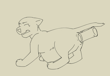 abdominal_bulge bodily_fluids bottle container crying feet female feral forced fur penetration rape sex solo tail tears toes toony vaginal vaginal_penetration young young_female young_raped ratkingofteeth canid canine mammal black_and_yellow hi_res monochrome