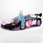 anthro car female mih solo vehicle astelya suzie avian domestic_cat felid feline felis mammal 1:1 absurd_res hi_res