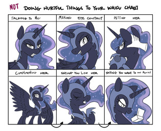 black_body black_feathers blush chart feathered_wings feathers female feral hair horn simple_background smile solo text white_background wings nohooves friendship_is_magic hasbro my_little_pony mythology waifu_chart nightmare_moon_(mlp) equid equine mammal mythological_creature mythological_equine winged_unicorn english_text hi_res meme