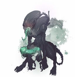 animal_genitalia animal_penis balls black_body equine_genitalia equine_penis erection genitals hybrid_genitalia hybrid_penis knot knotted_equine_penis knotted_penis male medial_ring not_furry penis simple_background solo tail teeth tongue tongue_out white_background shibuyatank alien_(franchise) alien xenomorph digital_drawing_(artwork) digital_media_(artwork) hi_res