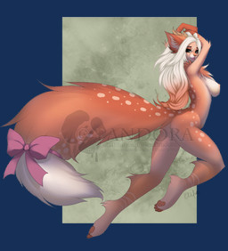 accessory anthro areola bow_(feature) bow_accessory bow_ribbon breasts butt casual_nudity female furgonomics half-closed_eyes lips looking_at_viewer narrowed_eyes nipples nude ribbons simple_background solo tail tail_accessory tail_bow tail_ribbon thick_lips pandora_(artist) felid mammal alpha_channel distracting_watermark hi_res signature watermark