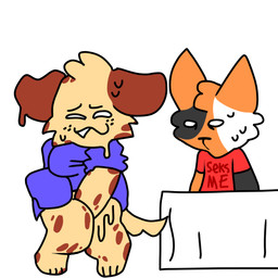 anthro bodily_fluids bottomless bottomless_female clothed clothing duo exhibitionism female food food_fetish food_play fur genital_fluids male male/female markings masturbation oversized_clothing oversized_sweater oversized_topwear paws public public_exposure public_masturbation public_nudity simple_background spots spotted_body spotted_fur sweat sweater taco tail topwear vaginal_fluids white_background camerathey taco_(camerathey) calico_cat canid canine domestic_cat felid feline felis mammal 1:1 low_res