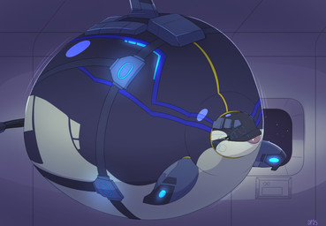 black_body blue_light feral male morbidly_obese obese overweight science_fiction solo space technology tongue tongue_out white_body dolphinproject aquatic cetacean dolphin mammal oceanic_dolphin orca toothed_whale 2025 hi_res