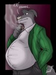 anthro belly big_belly male solo stuffing text larrymaxs max_upshur 3:4 absurd_res cyrillic_text hi_res russian_text