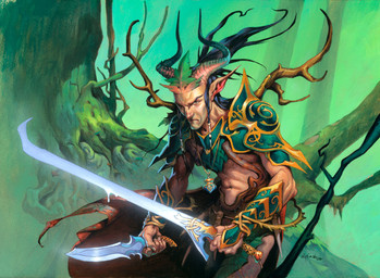 abs angry armor black_hair dagger hair holding_dagger holding_melee_weapon holding_object holding_sword holding_weapon horn jewelry looking_at_viewer male melee_weapon navel not_furry pauldron pendant plant solo sword tree weapon jesper_ejsing hasbro magic:_the_gathering wizards_of_the_coast elf humanoid 2007 absurd_res hi_res official_art