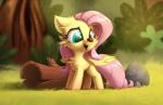 daww detailed_background duo feathered_wings feathers female feral grass hair long_hair open_mouth outside pink_hair plant wings eto_ya friendship_is_magic hasbro my_little_pony mythology fluttershy_(mlp) arthropod beetle cucujoid equid equine insect ladybug mammal mythological_creature mythological_equine pegasus 2017 absurd_res hi_res