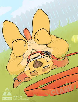anthro ball bdsm begging big_penis biped collar collar_only detailed_background ear_piercing erection exposed_belly fence fencepost floppy_ears foreskin genitals grass leash leashed_collar looking_at_viewer lying male male_anthro nude on_back outdoor_background outdoor_nudity outside partially_retracted_foreskin paw_pose penis petplay piercing plant playful playful_expression playful_face pose presenting presenting_belly presenting_penis pubic_fuzz puppyplay roleplay smile smiling_at_viewer solo submissive submissive_anthro submissive_male tennis_ball yellow_body statiik_(artist) clark_(statiik) bird_dog canid canine canis domestic_dog golden_retriever hunting_dog labrador mammal retriever absurd_res hi_res