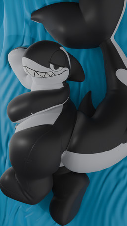 ambiguous_gender anthro dakimakura inflatable looking_at_viewer lying nude pool_toy simple_background smile solo tail dogbold_system allbadbadgers_(modeler) orca_(allbadbadgers) animate_inanimate aquatic cetacean dolphin living_inflatable living_pool_toy living_toy mammal oceanic_dolphin orca toothed_whale 3d_(artwork) 9:16 blender_(artwork) blender_eevee_(artwork) dakimakura_design digital_media_(artwork) hi_res