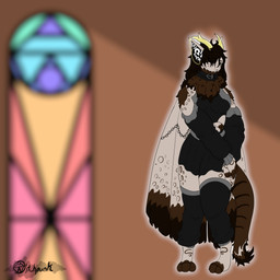 4_arms anthro bottomwear brown_body brown_fur clothing collar dragon_tail ear_piercing ear_ring female fur horn insect_wings leg_warmers legwear lepidopteran_wings looking_away multi_arm multi_limb piercing ring_piercing shy simple_background skirt solo split_jaw stained_glass standing sweater tan_body topwear wings vvitchpunk mythology yulia_valera arthropod dragon hybrid insect lepidopteran moth mythological_creature mythological_scalie scalie 1:1 hi_res
