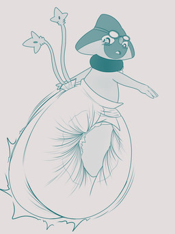 anthro big_diaper clothing collar diaper eyewear feces goggles looking_back male sagging_diaper soiled_diaper soiling solo unclean_diaper used_diaper steelshark nintendo pokemon azelf generation_4_pokemon legendary_pokemon pokemon_(species) 3:4 absurd_res hi_res sketch
