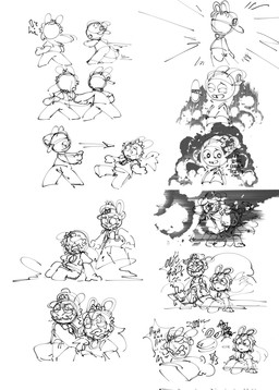 angry anthro backwards_hat bent_legs biped black_eyes black_facial_hair black_mustache bodily_fluids bottomless bottomless_anthro bottomless_female clothed clothed_anthro clothed_female clothed_male clothing crown crying dialogue directional_arrow ear_piercing empty_eyes exclamation_point explosion eye_through_hat eyes_closed facial_hair falling_over featureless_legs female female_anthro flat_chested floating_ears fully_clothed fully_clothed_anthro fully_clothed_male fur group hair half-closed_eyes happy hat headgear headwear limbless long_ears long_hair looking_at_another machine male male_anthro mitten_hands mustache narrowed_eyes noseless open_mouth open_smile overalls piercing protecting pupils pushing pushing_away running screen screen_face shirt sitting smile speech_bubble standing surprised sweat sweatdrop tears tears_of_joy teeth text tooth_gap toothy_smile topwear white_body white_clothing white_ear_piercing white_facial_hair white_fur white_hair white_hat white_headwear white_mustache white_overalls white_pupils white_shirt white_topwear bam_ml mario_bros mario_plus_rabbids_kingdom_battle nintendo raving_rabbids rayman_(series) ubisoft beep-0 rabbid_luigi rabbid_mario rabbid_peach lagomorph mammal rabbid robot 2023 crossover digital_drawing_(artwork) digital_media_(artwork) greyscale hi_res korean_description korean_text monochrome multiple_scenes shaded simple_shading sketch translation_request