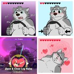 5_fingers anthro black_eyes blue_background blue_sclera blush button_prompt controller count directional_arrow fingers focus_arrow fur game_controller game_screen gameplay_mechanics gradient_background grey_body grey_fur heart_meter heart_symbol holding_controller holding_object humor male nude number overweight overweight_male purple_background red_background ringcon_controller screencap simple_background solo sound_effects standing text third_party_collage user_interface wide_arrow blackmailz mythology nintendo nintendo_switch ring_fit_adventure yaranaika dragaux canid canine canis dragon mammal mythological_creature mythological_scalie scalie wolf 1:1 2021 comic english_text hi_res meme