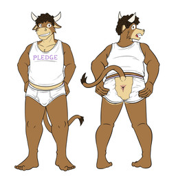 anthro anus belly big_butt bottomwear briefs brown_eyes butt clothing detailed_anus exposed front_view hair hand_on_butt hand_on_own_butt horn looking_at_viewer looking_back looking_back_at_viewer male presenting presenting_anus presenting_hindquarters rear_view ripped_underwear shirt shocked simple_background slightly_chubby slightly_chubby_male smile smiling_at_viewer solo spread_anus spread_butt spreading spreading_own_butt standing tail tank_top text text_on_clothing text_on_topwear topwear torn_bottomwear torn_clothing torn_underwear underwear wardrobe_malfunction white_briefs white_clothing white_underwear fuze maxwell_beauregard bovid bovine cattle mammal 1:1 hi_res