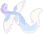 blue_body blue_fur fur hair horn long_neck markings pink_markings pink_nose purple_hair simple_background solo spread_wings tail tan_body tan_fur tan_horn white_background wings reverbthedragon artfight2020 mythology oberyon dragon furred_dragon furred_scalie mythological_creature mythological_scalie scalie 5:4 pastel_theme