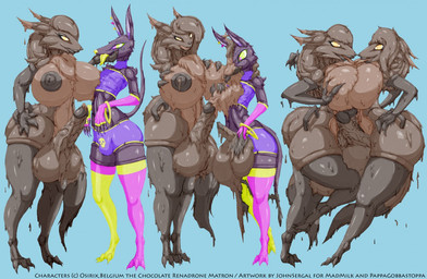 assimilation big_breasts big_penis brainwashing breasts candy chocolate clone clothing dessert duo femboy food footwear genitals goo_transformation gynomorph huge_breasts huge_penis humanoid_genitalia humanoid_penis intersex intersex/intersex intersex/male legwear male mind_control nipples penis selfcest socks square_crossover text transformation twinning vein veiny_penis eugeniyburnt bandai_namco digimon belgium_(queen_vinyl) anubian_jackal canid canine canis digimon_(species) food_creature jackal mammal renamon english_text