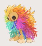 ambiguous_gender feral plushie solo udmoxsg mob_entertainment poppy_playtime yarnaby_(poppy_playtime) animate_inanimate felid lion living_plushie mammal pantherine guide_lines hi_res