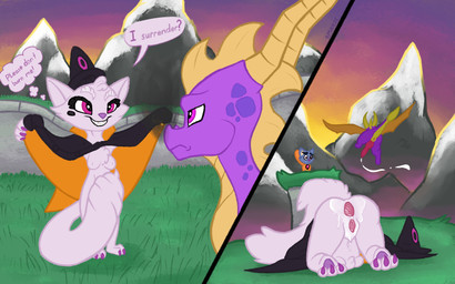 anus ass_up bodily_fluids butt cum cum_in_ass cum_inside female flying gaping gaping_anus gaping_vagina genital_fluids genitals knot knotted_penis magic_user male mountain_range penis presenting vulva witch magnificent-arsehole activision mythology spyro_the_dragon spyro dragon felid feline mammal mythological_creature mythological_scalie scalie 16:10 hi_res widescreen
