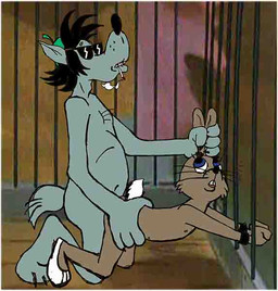 anthro cigarette cuff_(restraint) duo eyewear glasses interspecies male male/male nude prison prisoner restraints russian sex shackles smoke smoking zfilm soyuzmultfilm well_just_you_wait! volk_(wjyw) zayats_(wjyw) canid canine canis hare lagomorph leporid mammal wolf