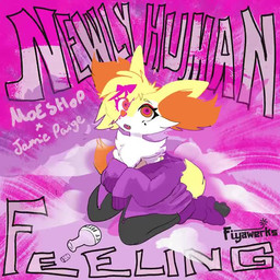 abstract_background accessory after_transformation bow_ribbon chest_tuft clothed clothing cute_fangs fangs female feral fur hair_accessory hair_bow hair_ribbon implied_transformation inner_ear_fluff kneeling label markings mole_(marking) music open_mouth orange_body orange_fur oversized_clothing poof poof_transformation potion potion_bottle ribbons shrunk solo teeth text transformation_potion tuft video_at_source white_body white_fur yellow_body yellow_fur fiyawerks sound_warning nintendo pokemon braixen canid canine fox generation_6_pokemon mammal pokemon_(species) animated english_text short_playtime sound webm