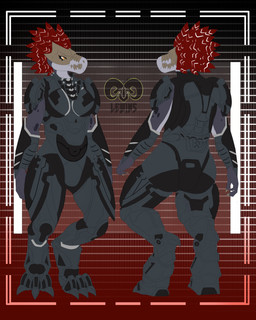 3_fingers 3_toes anthro armor breasts butt claws clothed clothed_anthro clothed_female clothing digitigrade eyelashes feather_hair feathered_crest feathers feet female female_anthro finger_claws fingers front_view grey_body head_crest non-mammal_breasts pseudo_hair pupils rear_view red_body red_feathers scales sharp_teeth simple_background slit_pupils solo spurs_(anatomy) teeth toes yellow_eyes lewins halo_(series) microsoft xbox_game_studios alien avian kig-yar scalie t'vaoan colored flat_colors hi_res model_sheet