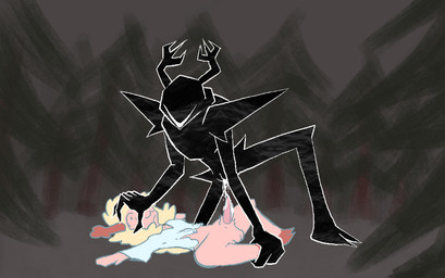 ^_^ animal_genitalia animal_penis anthro armor black_armor black_body blonde_hair blue_clothing blue_shirt blue_topwear bodily_fluids bottomless bottomless_anthro bottomless_gynomorph bottomless_intersex brown_horn brown_nose cervine_genitalia cervine_penis clothed clothed_female clothed_gynomorph clothing cum cum_in_vagina cum_inside detailed_background duo eyes_closed female fully_clothed fully_clothed_female genital_fluids genitals gynomorph gynomorph/female hair horn intersex intersex/female knight nuzzling penis pink_penis plant shirt side_view smile topwear tree warrior alyfia deltarune undertale_(series) noelle_holiday roaring_knight deer mammal new_world_deer reindeer full-length_portrait portrait