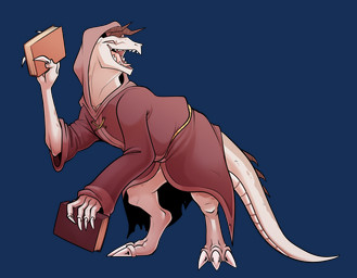 albino ambiguous_gender book brown_cloak brown_clothing brown_robe clawed_hands claws cloak clothing happy holding_book holding_object horn open_mouth open_smile robe scales sharp_teeth simple_background smile solo spikes spikes_(anatomy) tail tan_body tan_scales teeth toe_claws transparent_background wearing_cloak acid_(artist) fallout microsoft goris_(fallout) deathclaw scalie alpha_channel male_(lore)