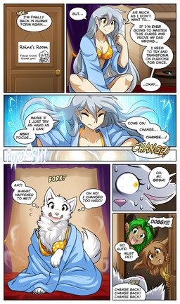 5_fingers anthro bed biped bodily_fluids bra breasts brown_body brown_fur brown_hair claws clothed clothed_female clothed_feral clothed_human clothing dialogue eyes_closed female feral finger_claws fingers front_view fur furniture green_eyes green_hair grey_hair group hair human_to_feral inside looking_at_another on_bed open_clothing open_mouth open_topwear pink_nose sitting sitting_on_bed species_transformation speech_bubble sweat tail teeth text thought_bubble tongue topwear transformation trio underwear white_body white_fur white_tail yellow_eyes conditional_dnp tom_fischbach twokinds karen_taverndatter madelyn_adelaide raine_silverlock canid canine canis human humanoid keidran mammal wolf 2025 comic digital_drawing_(artwork) digital_media_(artwork) english_text hi_res