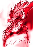 2017 angry anthro clothed clothing digital_media_(artwork) dragon half-length_portrait horn jacket male mythological_creature mythological_scalie mythology portrait scalie side_view simple_background sketch solo topwear watsup white_background wings