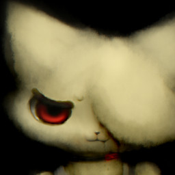 :3 blood bodily_fluids dark female one_eye_obstructed red_eyes simple_background solo hasukii hazuki_mikami_(hasukii) canid canine mammal 1:1