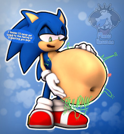 5_fingers abdominal_bulge ambiguous_gender ambiguous_prey anthro blue_background blue_body blue_fur clothing dialogue fingers footwear fur gloves gradient_background green_eyes handwear heart_symbol holding_stomach looking_pleasured male male_pred narrowed_eyes onomatopoeia open_mouth open_smile red_clothing red_footwear red_shoes red_sneakers rumbling_stomach shoes simple_background smile sneakers solo sound_effects speech_bubble standing text vore white_clothing white_gloves white_handwear nachohashira sega sonic_the_hedgehog_(series) sonic_the_hedgehog eulipotyphlan hedgehog mammal 2025 3d_(artwork) digital_media_(artwork) english_text hi_res watermark