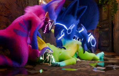 >w< abandoned abandoned_building anal anal_penetration animal_genitalia anthro armor ass_up black_claws black_penis blue_armor blue_body blue_ears blue_fur blue_hands blue_tail blue_visor bodily_fluids butt claws cum cum_drip cum_in_ass cum_inside cum_on_back cum_on_butt cum_on_face cum_on_ground cum_on_leg cum_on_penis cum_on_visor cumshot dominant dominant_male dripping ejaculation erection eyes_closed fingers fluffy fluffy_ears fluffy_head fluffy_tail forced forced_anal from_behind_position fur genital_fluids genitals gradient_penis green_body green_fur green_leg green_legs group group_sex hair holding_body holding_leg holding_penis ivy_(plant) looking_at_another looking_down lying machine male male/male male_penetrated male_penetrating male_penetrating_male multicolored_body multicolored_fur multicolored_penis multicoloured_tail nude on_front on_ground on_top open_mouth penetration penile penis penis_on_ground pinned pinned_to_ground prone_bone_position protogen_armor protogen_visor purple_arms purple_body purple_ears purple_fur purple_hands purple_head purple_legs pushing_down screen screen_face sex smile spread_legs spreading tail tapering_penis threesome thrusting trio tuft yellow_body yellow_ears yellow_eyes yellow_fur yellow_tail retiu tanza3d retiu_(retiu) tanza_(tanza3d) tentel_(tanza3d) armorless_protogen protogen 2025 3d_(artwork) digital_media_(artwork) hi_res nonbinary_(lore)