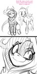 curved_horn dialogue evil_look female horn pupils slit_pupils text wings jrvanesbroek friendship_is_magic hasbro my_little_pony mythology fan_character fluttershy_(mlp) snake_eyes_(raindroparts) equid equine mammal mythological_creature mythological_equine pegasus comic digital_drawing_(artwork) digital_media_(artwork) english_text hi_res monochrome sketch