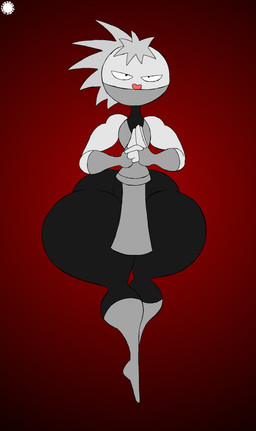 anthro boots clothing covered_mouth curvy_figure fingerless_gloves footwear fur gloves gradient_background grey_body grey_fur handwear heart_nose heart_symbol legwear logo male narrowed_eyes ninja ninja_suit shoes simple_background solo text thick_thighs tights warrior wide_hips thatdawgmurray happy_tree_friends mortal_kombat smoke_(mortal_kombat) mammal porcupine rodent absurd_res aliasing artist_logo artist_name digital_media_(artwork) hi_res signature