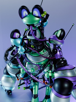 anthro ball_joints bodily_fluids butt colored_cum cum double_handjob electronics erection genital_fluids genitals glowing group group_sex gynomorph handjob intersex licking machine open_mouth penile penis robophilia screen sex simple_background surrounded threesome tongue tongue_out trio unusual_bodily_fluids unusual_cum unusual_genital_fluids ventilation wrapped_up mechadove frobbi_(mechadove) amphibian frog robot robot_anthro 3:4 3d_(artwork) blender_(artwork) blender_cycles_(artwork) digital_media_(artwork) hi_res