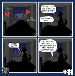 anal bedroom city curtains dialogue drunk drunk_sex humor male night silhouette substance_intoxication tail text ariesartist canid canine fennec_fox fox mammal true_fox alpha_channel comic english_text hi_res