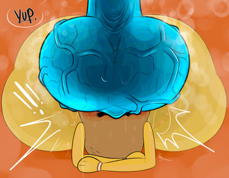 balls balls_on_face big_balls big_butt blush bodily_fluids butt duo exclamation_point female genital_raphe genitals huge_balls huge_butt hyper hyper_balls hyper_genitalia imminent_sex loli lying male musk musky_balls offscreen_character offscreen_male on_front open_mouth raphe_(anatomy) scrotal_raphe smelly smelly_butt solo_focus sweat sweaty_butt tan_body text vein veiny_balls wristband young young_female young_humanoid ota_(artist) cartoon_network the_amazing_world_of_gumball gumball_watterson penny_fitzgerald domestic_cat felid feline felis humanoid mammal 2026 digital_media_(artwork) english_text hi_res