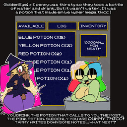 animated_webp anthro balls big_breasts bodily_fluids breasts clothing crossed_arms cum cum_in_hair dialogue duo expansion eyewear female freckled_face freckles genital_fluids genitals glasses gynomorph hair hat headgear headwear holidays intersex lidded_eyes menu_screen open_mouth penis text thick_thighs thigh_expansion wearing_glasses witch_costume witch_hat corruptedcryptid halloween nintendo pokemon penny_(corruptedcryptid) tammy_(corruptedcryptid) ekans generation_1_pokemon generation_4_pokemon lopunny pokemon_(species) shiny_pokemon animated english_text hi_res trans_(lore) trans_woman_(lore)